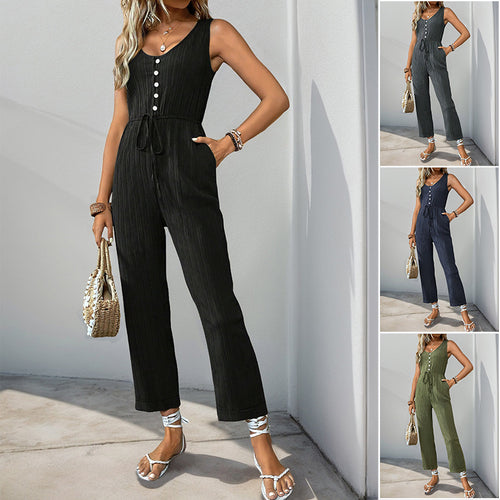 European and American women's vest jumpsuit